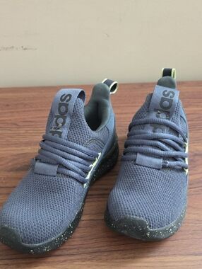 adidas Lite Racer Adapt 7.0 Knit Slip-On Sneakers with Neon Lime Accents